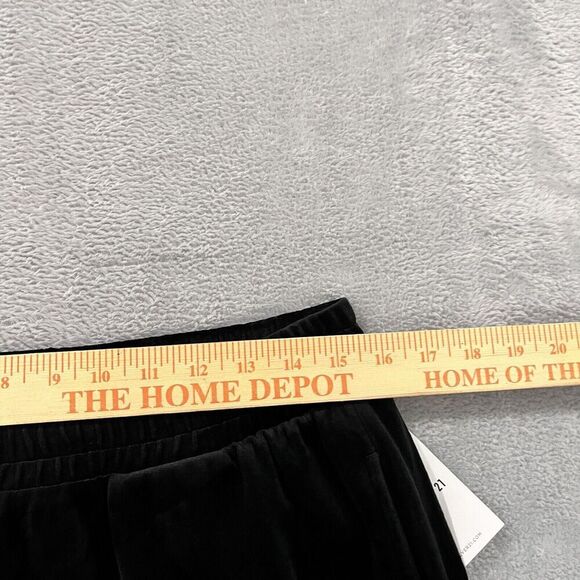 Forever 21 Wide Leg Velvet Pants 0X Plus High Rise Baggy NWT Black WOmens - Picture 9 of 12